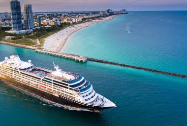 Azamara ship sailing away from Florida