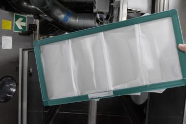 Air filter on a cruise ship