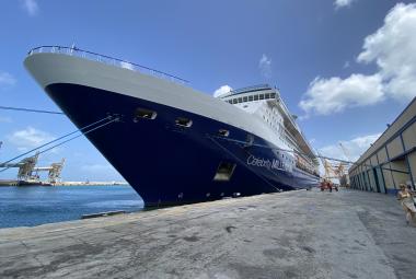 Celebrity Millennium docked in Barbados