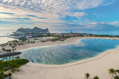 MSC ship at Ocean Cay
