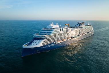 Celebrity Beyond at sea aerial