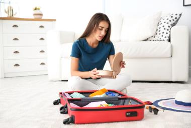 Woman packing