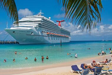 Carnival ship in Grand Turk