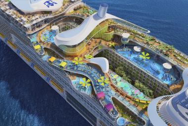 Aerial view of Icon of the Seas