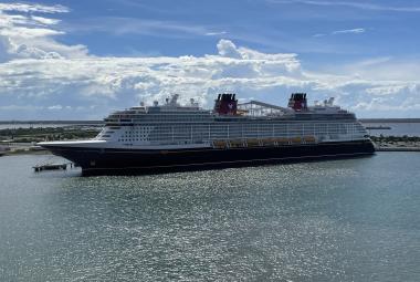 Disney Wish docked in Port Canaveral