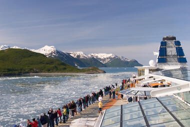 Celebrity ship in Alaska