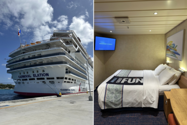 I stayed in a windowless cabin onboard Carnival Celebration that cost  $1,900 — here's what my inside stateroom looked like