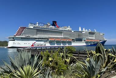 Carnival Celebration docked in Amber Cove