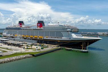 Disney Wish docked in Port Canaveral 