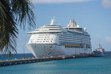 Royal Caribbean ship at the pier