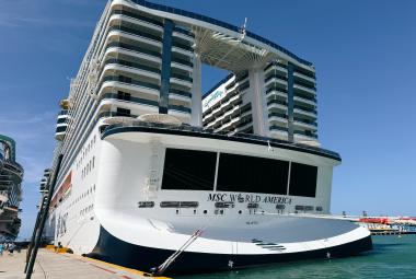 MSC World America docked