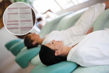 NCL Spa Menu