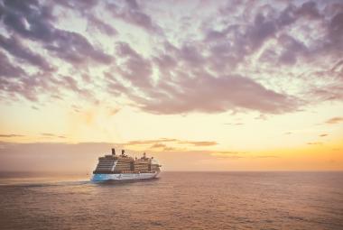 Ship sailing away