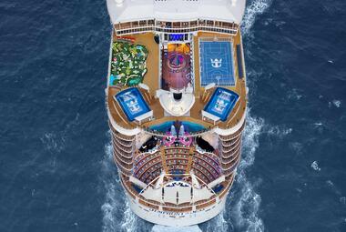 Symphony of the Seas aerial rear